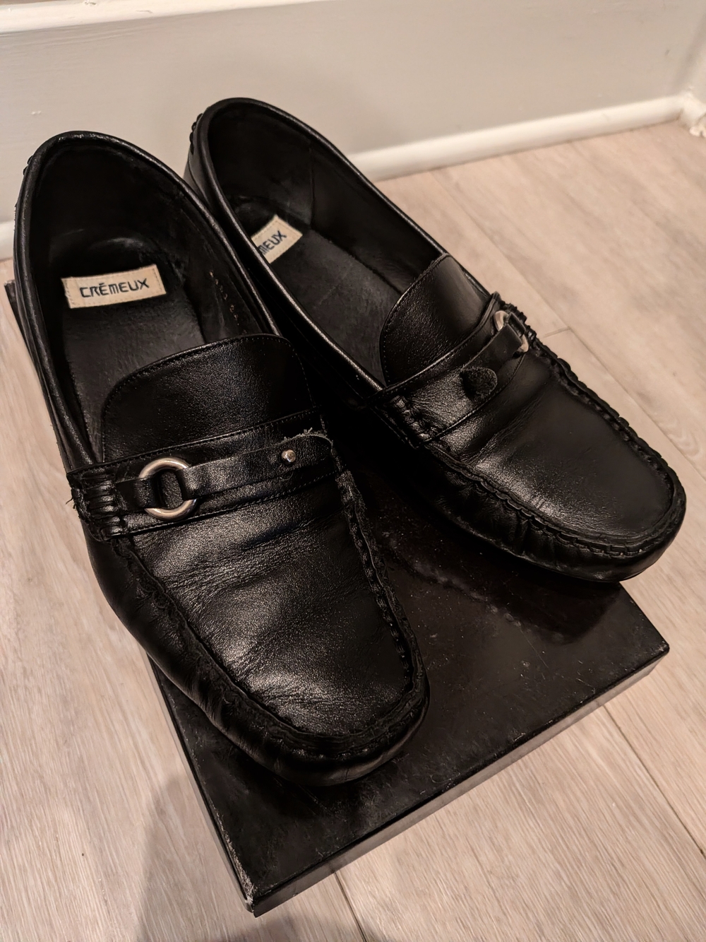 Made in Japan Cremeux Black Leather Loafers Size 7.5 (24.5cm) Soft & Comfy
